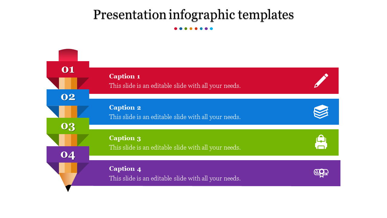 A Four Noded Presentation Infographic Templates